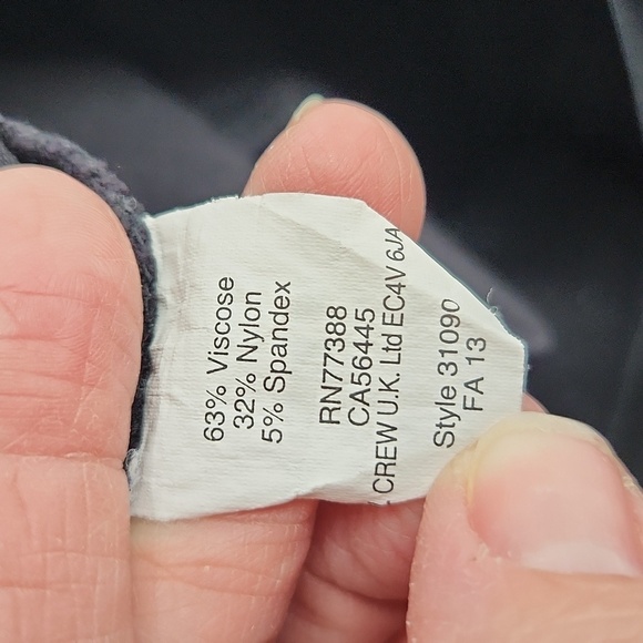 J Crew Regular Pixie Pant Leggings Black 31090 Fitted Ponte Knit - Picture 7 of 7